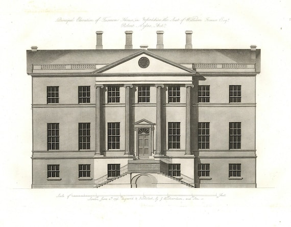 Two English Architectural Engravings Two English Architectural Engravings