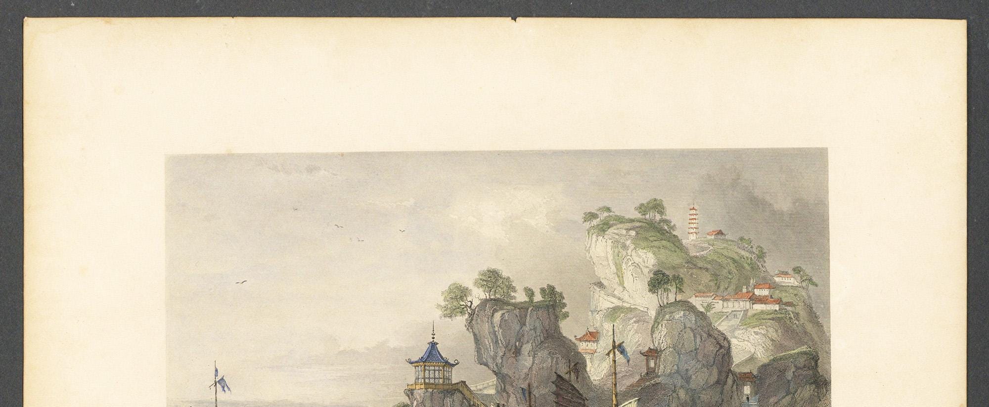 Antique Print of China 'imperial Palace at Tseaou-shan' Hand Coloured ...