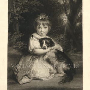 Joshua Reynolds Miss Bowles Signed by Samuel Cousins Date of Print 1875