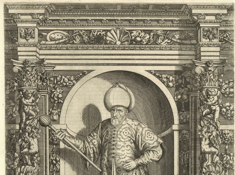 Turkish Ruler Garbs Ancient Turkish Ruler Decorative Print by Jakob Schrenck Von Notzing ...