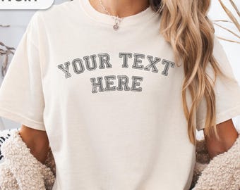 Custom Comfort Colors T-Shirt, Personalized Business Logo Shirt