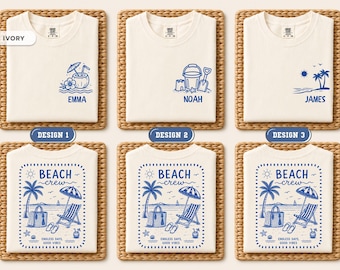 Personalized Beach Family Vacation Shirt, Custom Beach Trip Tee, Matching Family Beach Shirts, Summer Vacation Group Tee