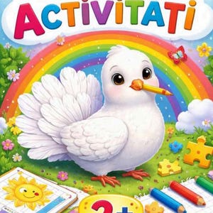 Carte educativă pentru copii 2+ | Activități de potrivire, colorat și trasare | PDF printabil