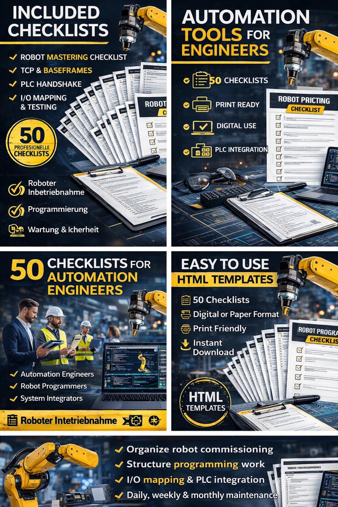 Robotics Development Checklist Robot Commissioning Checklists - Etsy