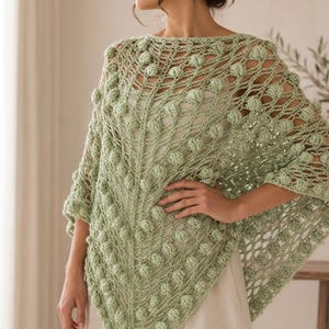 Floral Crochet Poncho and Shawl Pattern | Boho Wrap Tutorial (PDF Download)