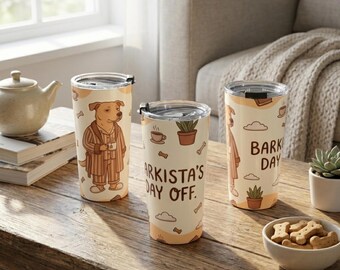 Divertido regalo para baristas, vaso térmico Barkista para perros, taza aislante de 20 oz, taza de viaje para mamás perrunas, regalo para un fin de semana relajado, taza para un día libre acogedor, vaso para café helado
