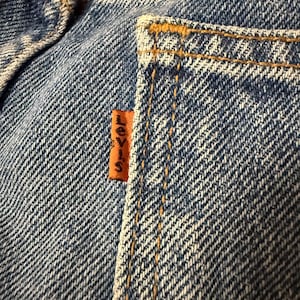 Vintage Levi’s 630 Orange Tab Jeans – 1993 High Waist Straight Leg Denim