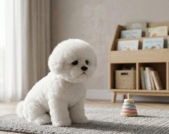 Peluche de cachorro esponjoso