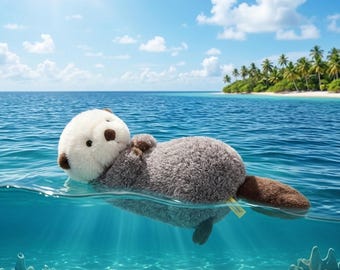 Peluche de nutria marina de 35 cm