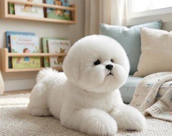 Peluche de cachorro esponjoso