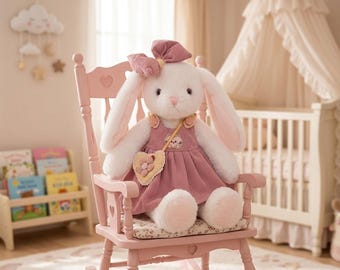 Conejito de peluche rosa