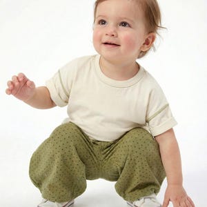Cotton Pants Pattern For girls - Kid's Pants With Pockets Sewing Pattern For Woven Fabrics, PDF Patterns For Children, simple pants pattern for kids, linen pants pattern for children, children's pants pattern for girls, wide leg pants pattern for kids, pajama pants pattern, elastic waistband pants pattern, wide leg pants pattern for kids, pdf sewing patterns for kids, childrens pants pattern, toddler pants pattern, sewing pattern for toddlers, baby boy pants pattern, pants pattern for toddlers