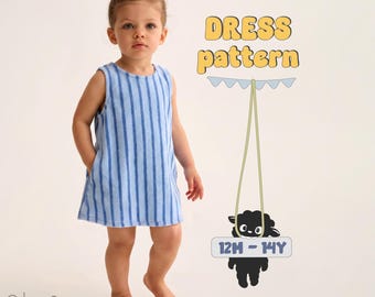 Towel Dress Pattern For Girls Dress Sewing Pattern, Kids Dress Pattern For Children