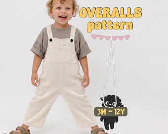 Toddler Overalls Sewing Pattern For Kids Jumpsuit Pattern For Children Dungarees Pattern For Teens