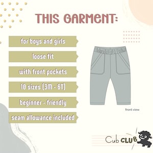 Cotton Pants Pattern For girls - Kid's Pants With Pockets Sewing Pattern For Woven Fabrics, PDF Patterns For Children, simple pants pattern for kids, linen pants pattern for children, children's pants pattern for girls, trousers pants pattern for kids, pajama pants pattern, elastic waistband pants pattern, wide leg pants pattern for kids, pdf sewing patterns for kids, childrens pants pattern, toddler pants pattern, sewing pattern for toddlers, baby boy pants pattern, pants pattern for toddlers