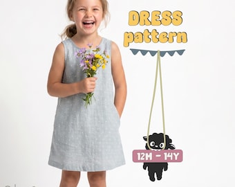 Shift Dress Pattern For Girls Dress Sewing Pattern Toddlers Dress Sewing Pattern For Children