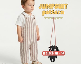 Toddlers Overalls Pattern For Kids Jumpsuit Pattern For Children Dungarees Pattern For Kids