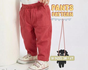 Toddler Pants Sewing Pattern For Kids Pants Pattern, Baby Pants Sewing Pattern For Children