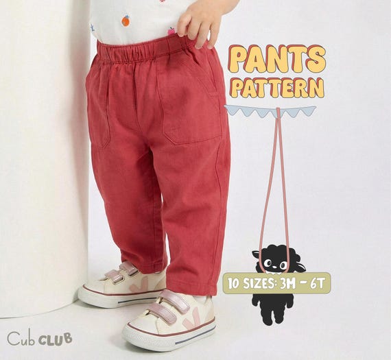 Toddler Pants Sewing Pattern For Kids Pants Pattern, Baby Pants Sewing Pattern For Children