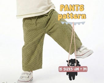 Kid's Pants Sewing For Children Pants Sewing Pattern For Teens And Toddlers Pants Sewing Pattern For Baby Boy