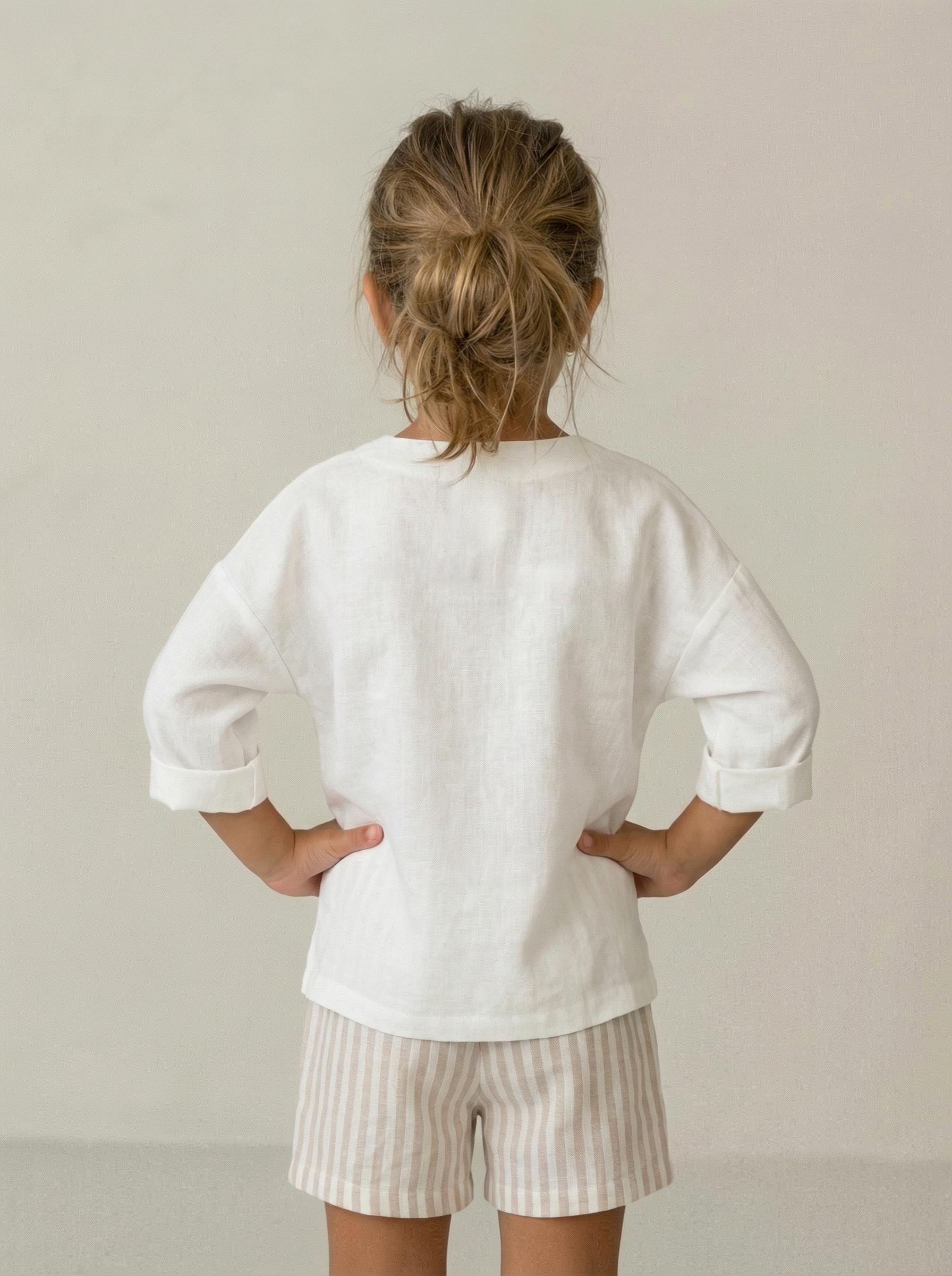 Kids Top Sewing Pattern for Toddlers Linen Shirt Pattern for Children ...