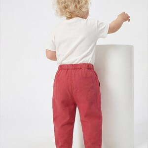 Cotton Pants Pattern For girls - Kid's Pants With Pockets Sewing Pattern For Woven Fabrics, PDF Patterns For Children, simple pants pattern for kids, linen pants pattern for children, children's pants pattern for girls, trousers pants pattern for kids, pajama pants pattern, elastic waistband pants pattern, wide leg pants pattern for kids, pdf sewing patterns for kids, childrens pants pattern, toddler pants pattern, sewing pattern for toddlers, baby boy pants pattern, pants pattern for toddlers