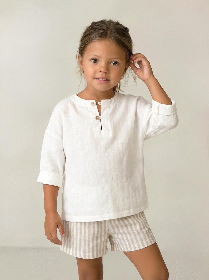 Kids Top Sewing Pattern for Toddlers Linen Shirt Pattern for Children ...