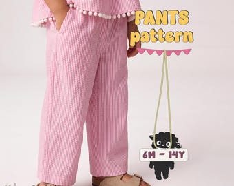 Toddler Pants Sewing For Kids Cotton Pants Pattern For Children Pull On Pants Sewing Pattern For Baby Girl
