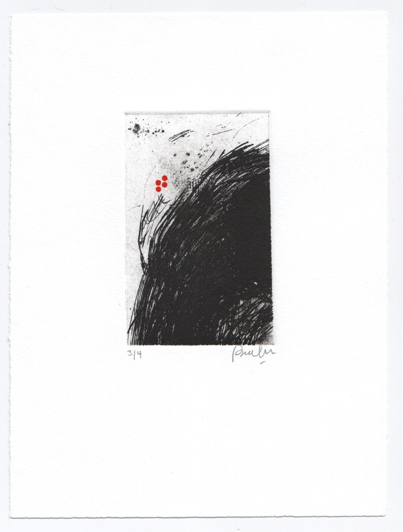 Abstract Etching Print Original Printmaking Art Etsy