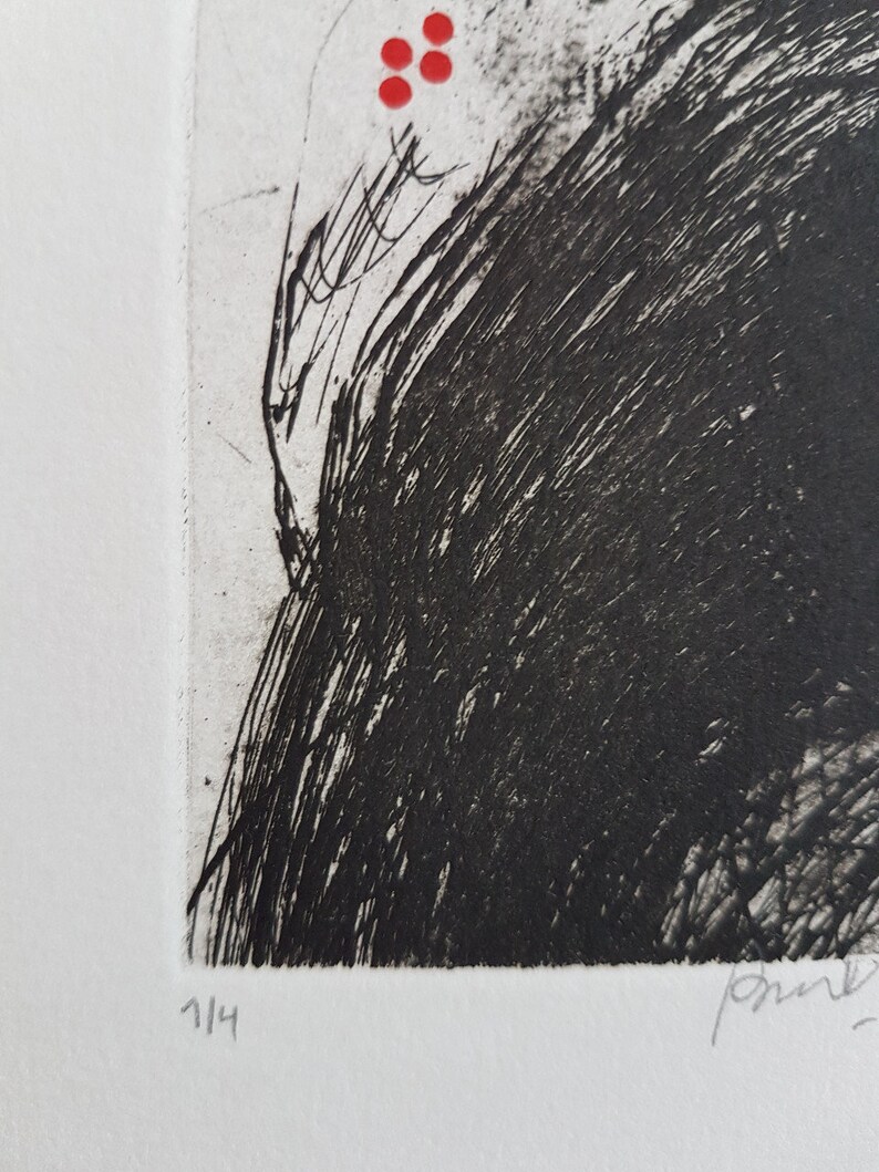 Abstract Etching Print Original Printmaking Art Etsy