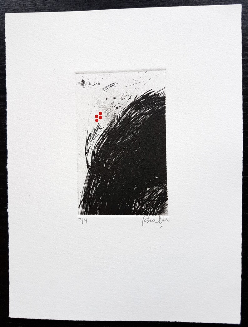 Abstract Etching Print Original Printmaking Art Etsy