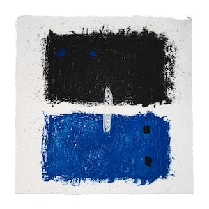 Stampa all'acquaforte in stile Rothko - Piccola arte murale astratta quadrata