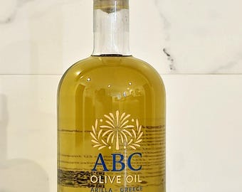 Olio extra vergine di oliva, greco, spremuto a freddo, ad alto contenuto di polifenoli