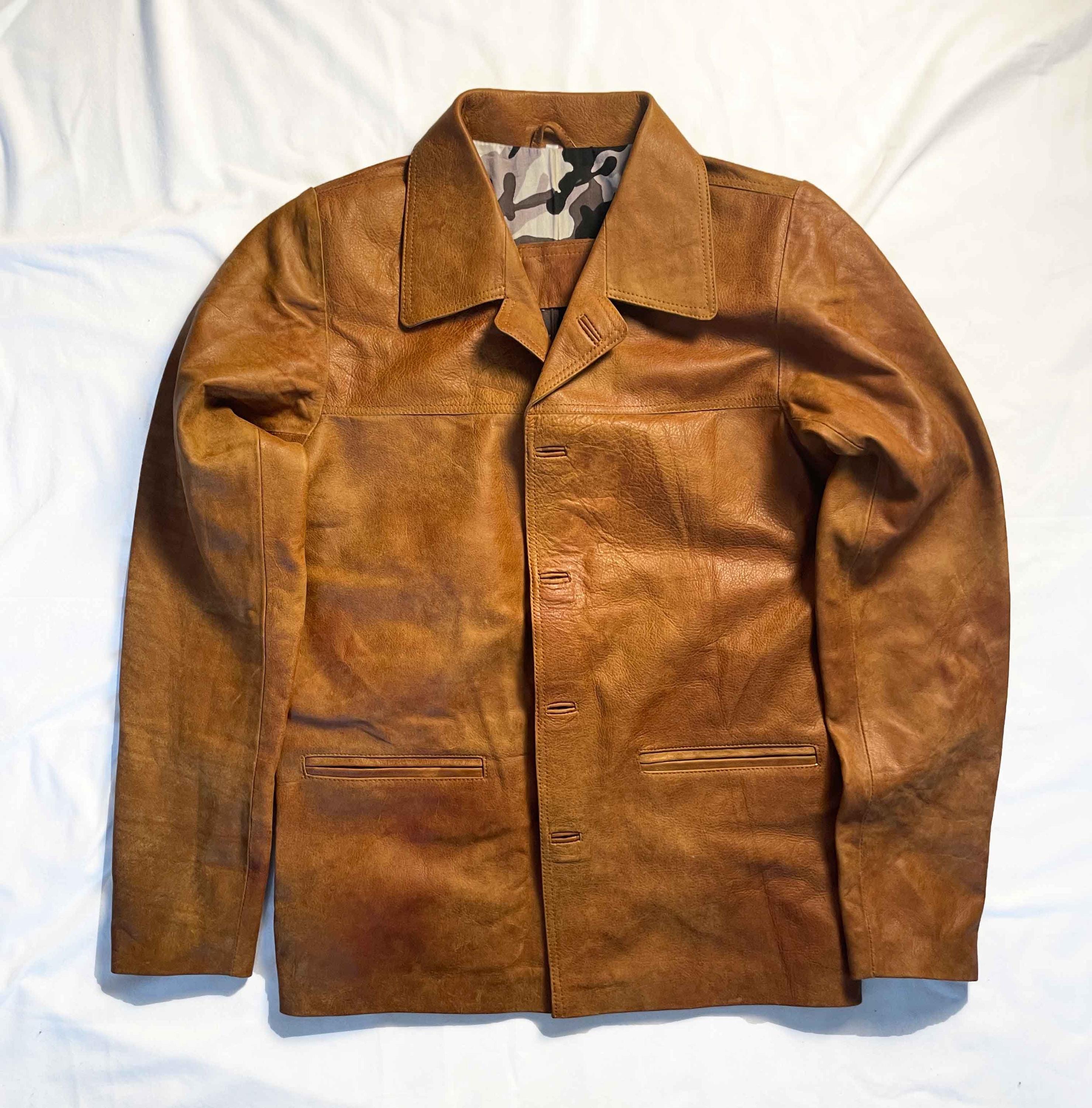 Veg Tanned Leather Jacket - Etsy