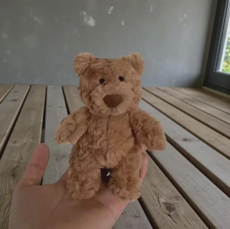 Tiny Soft Fuzzy Teddy Bear Plush – Mini Stuffed Bear for Kids, Cute ...