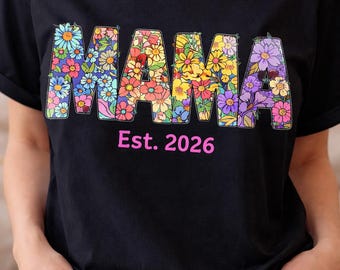 Floral Mama PNG, Retro Spring Mother's Day Shirt Design (Instant Download)