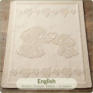 Elephant Baby Blanket Knitting Pattern PDF | Trunks of Love | Textured Nursery | Beginner Easy