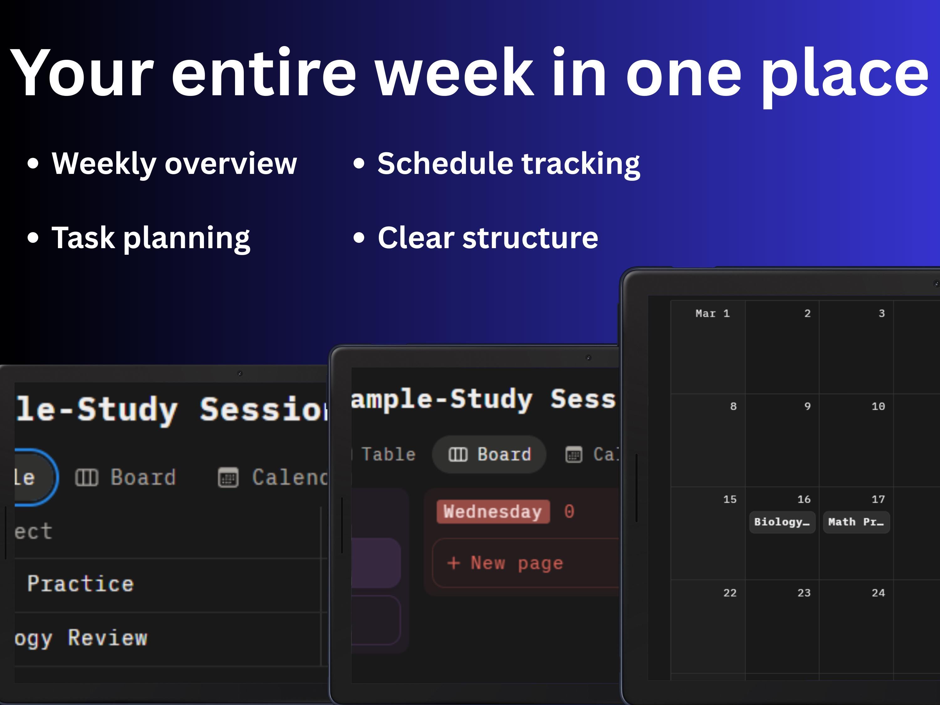 Simple Weekly Planner for Students | Study Schedule & Time Management ...