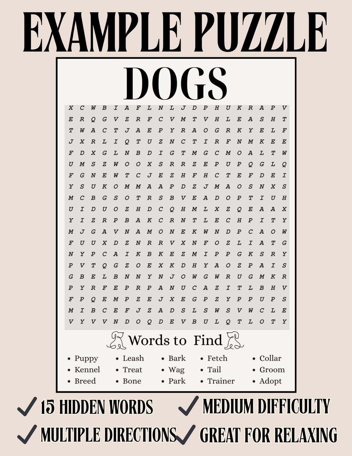Everyday. Search Everyday Word Search Puzzles - Etsy