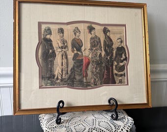 Petersons Lithograph print depicting Victorian fashion