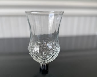clear glass peg votive candle holder