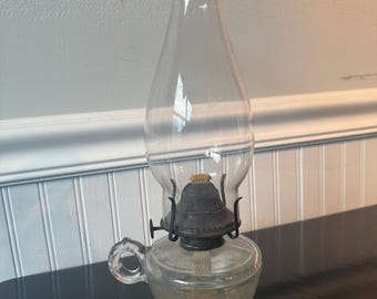 vintage helderglazen vingerolielamp
