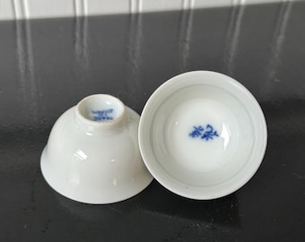 vintage Japanese porcelain sake cups (set of 2)