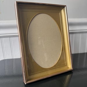 vintage gold-tone metal shadowbox picture frame