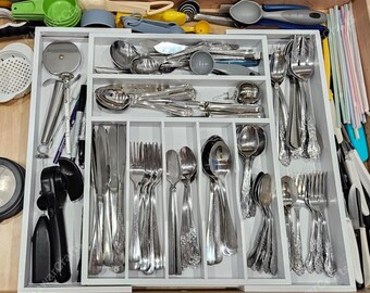 Wooden Drawer Insert, Silverware Organizer, Utensil Organizer, Drawer Organizer, Silverware Holder, Utensil Holder, Silverware Drawer
