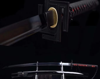 Katana Tensa Zangetsu hecha a mano, espada de anime Bleach, espada samurái de acero de alto manganeso, arma coleccionable para cosplay, regalo para amantes del anime.
