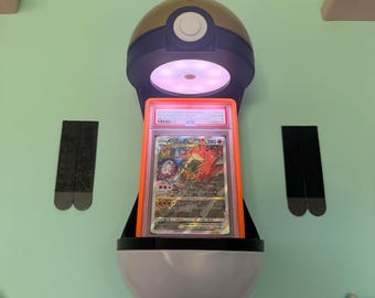 Pokéball Tin Graded Guard Display Insert | Shelf Wall Mount & Skadis | All In One | Graded Sleeve Display | 3D Printed