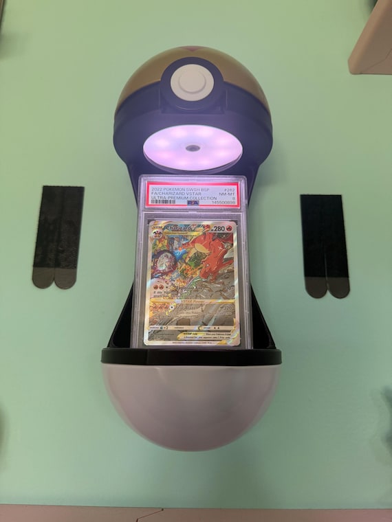 Pokéball Tin Graded Card Display Insert | Shelf, Wall Mount, Skadis (3D Printed)