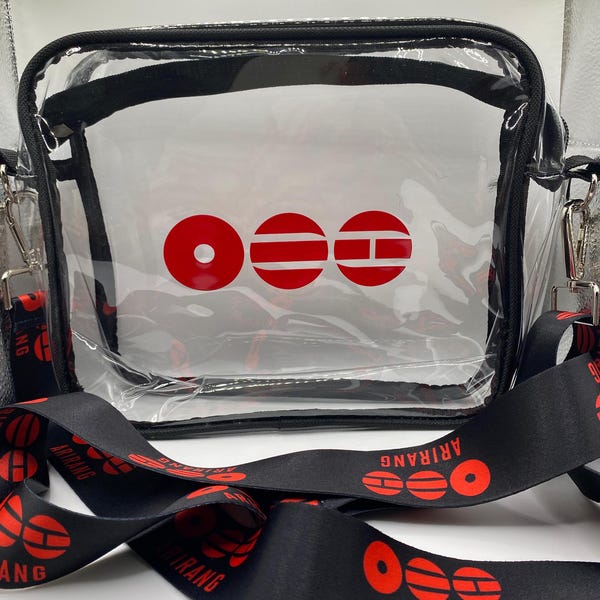Sac bandoulière transparent BTS ARIRANG World Tour - Sac bandoulière de concert approuvé pour les stades - Cadeau pour les fans de Kpop.