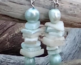 Green Beaded Earrings